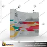 PANEL ARAÑA TEXTIL CURVO DOBLE GRAFICA 4 CUERPOS (280*230 CMS) + CARRO BASICO + FOCOS HALOGENO, foto 1