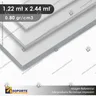 PLANCHA PVC SOPORTE PUBLICITARIO TIPO TROVICEL BLANCA 1MM 0.8 DENSIDAD 1.22X2.44 MTS - CAJA 20 UNIDA, foto 1