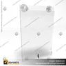PORTA GRAFICA ACRILICO CON TARJETERO A4 (21*29.7 CMS) MURO VERTICAL 2 MM + VENTOSAS, foto 1