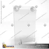 PORTA GRAFICA ACRILICO CON TARJETERO A5 (14.8*21 CMS) MURO VERTICAL 2 MM + VENTOSAS, foto 1