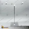 PORTA GRAFICA MINI T EXTENSIBLE MEDIDA AJUSTABLE 19.5*30 A 53 CMS CON PINZAS Y BASE CUADRADA METAL, foto 7