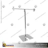 PORTA GRAFICA MINI T EXTENSIBLE MEDIDA AJUSTABLE 19.5*30 A 53 CMS CON PINZAS Y BASE CUADRADA METAL, foto 1