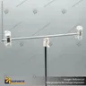 PORTA GRAFICA MINI T EXTENSIBLE MEDIDA AJUSTABLE 19.5*30 A 53 CMS CON PINZAS Y BASE CUADRADA METAL, foto 3