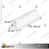 PORTA STOPPER CON ADHESIVO 75*20*25 MM ESPESOR GRAFICA 3-5 MM, foto 2