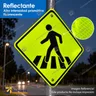 REFLECTANTE ALTA INTENSIDAD PRISMATICO SOPORTE PUBLICITARIO FLUORESCENTE YELLOW 5 ANOS - 122 CMS - R, foto 3