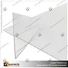 SEPARADOR DE MESON ACRILICO 4 MM 120*58 CMS HORIZONTAL SIN VENTANILLA CON ENSAMBLE ACRILICO, foto 1