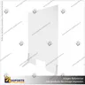 SEPARADOR DE MESON ACRILICO 4 MM 58*80 CMS VERTICAL CON VENTANILLA CON ESCUADRA ABS PARA ARMADO, foto 1