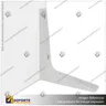 SET BASE SOPORTE ESCUADRA ABS 14*14 CMS (2 UNIDS) PARA SEPARADOR DE MESON, foto 2