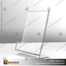 TARJETERO EN PORTA GRAFICA ACRILICO A6 (10.5*14.8 CMS) FORMATO L VERTICAL 1.5 MM, foto 1