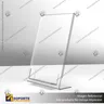 TARJETERO EN PORTA GRAFICA ACRILICO A5 (14.8*21 CMS) FORMATO L VERTICAL 1.5 MM, foto 3