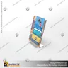 PORTA FOLLETO EN PORTA GRAFICA ACRILICO A5 (14.8*21 CMS) FORMATO L VERTICAL 3 MM, foto 4