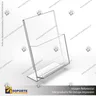 PORTA FOLLETO EN PORTA GRAFICA ACRILICO A6 (10.5*14.8 CMS) FORMATO L VERTICAL 1.5 MM, foto 1