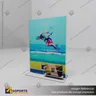 TARJETERO EN PORTA GRAFICA ACRILICO A4 (21*29.7 CMS) FORMATO T VERTICAL 2 MM, foto 4
