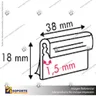 SOPORTE GRAFICA ADHESIVO 38*18 MM ESPESOR GRAFICA 1.5 MM, foto 6