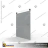 PORTA GRAFICA ACRILICO A4 (21*29.7 CMS) FORMATO MURO VERTICAL 2.0 MM + SET EMBELLECEDORES, foto 7
