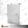 PORTA GRAFICA ACRILICO CON PORTA FOLLETO A4 (21*29.7 CMS) MURO VERTICAL 2 MM + SET EMBELLECEDOR, foto 2
