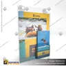 PORTA GRAFICA ACRILICO CON PORTA FOLLETO A4 (21*29.7 CMS) MURO VERTICAL 2 MM + VENTOSAS, foto 2