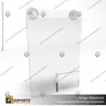 PORTA GRAFICA ACRILICO CON PORTA FOLLETO A4 (21*29.7 CMS) MURO VERTICAL 2 MM + VENTOSAS, foto 6