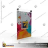 PORTA GRAFICA ACRILICO A5 (14.8*21 CMS) FORMATO MURO VERTICAL 1.5 MM + SET EMBELLECEDORES, foto 1