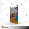PORTA GRAFICA ACRILICO A6 (10.5*14.8 CMS) FORMATO MURO VERTICAL 1.5 MM + SET EMBELLECEDORES, foto 4