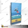 PORTA GRAFICA ACRILICO CON PORTA FOLLETO A6 (10.5*14.8 CMS) MURO VERTICAL 2 MM + SET EMBELLECEDOR, foto 1