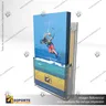 PORTA GRAFICA ACRILICO CON PORTA FOLLETO A6 (10.5*14.8 CMS) MURO VERTICAL 2 MM + SET EMBELLECEDOR, foto 2