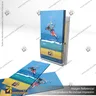 PORTA GRAFICA ACRILICO CON PORTA FOLLETO A6 (10.5*14.8 CMS) MURO VERTICAL 2 MM + SET EMBELLECEDOR, foto 4