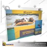 PORTA GRAFICA ACRILICO CON PORTA FOLLETO A3 (29.7*42 CMS) MURO HORIZONTAL 2 MM + VENTOSAS, foto 3