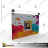 PORTA GRAFICA ACRILICO A6 (10.5*14.8 CMS) FORMATO MURO HORIZONTAL 1.5 MM + SET EMBELLECEDORES, foto 1