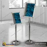 PORTA GRAFICA MARCO CLIP ALUMINIO CON PEDESTAL AJUSTABLE FORMATO A3 (29.7*42 CMS) (C10), foto 7