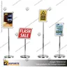 PORTA GRAFICA MARCO CLIP ALUMINIO CON PEDESTAL AJUSTABLE FORMATO A4 (21*29.7 CMS) (C10), foto 1