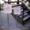 PORTA GRAFICA MARCO CLIP ALUMINIO CON PEDESTAL AJUSTABLE FORMATO A4 (21*29.7 CMS) (C10), foto 3