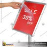 PORTA GRAFICA MARCO CLIP ALUMINIO CON PEDESTAL AJUSTABLE FORMATO A4 (21*29.7 CMS) (C10), foto 5