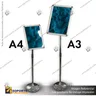PORTA GRAFICA MARCO CLIP ALUMINIO CON PEDESTAL AJUSTABLE FORMATO A4 (21*29.7 CMS) (C10), foto 6