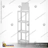 EXHIBIDOR MODULAR PARA PRODUCTOS 46*46*132 CMS PAYLOADER ESTANDAR BANDEJA BLANCA, foto 5