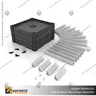 EXHIBIDOR MODULAR PARA PRODUCTOS 40*40 CMS PAYLOADER SISTEMA ENSAMBLE BANDEJA NEGRA, foto 2