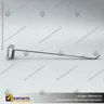 GANCHERA METALICA CROMADA SIMPLE PARA BARRA, foto 4