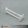 GANCHERA ABS BLANCA DOBLE CON PORTAPRECIO 6 TW6, foto 1