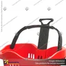 CANASTO PLASTICO CON ASA RETRACTIL Y RUEDAS ROJO GRANDE 45L, foto 2