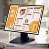 PANEL MENU SLIM BOX 1 CARA A2 CON PEDESTAL (435X600) COLOR NEGRO, foto 1