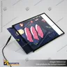 PANEL MENU SLIM BOX 1 CARA A4 CON PINES (225X304) COLOR NEGRO, foto 1