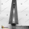MG20 RIEL MAGNETICO NEGRO TIPO H 72.3X46.9X3000MM, foto 4