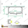 PERFIL PARA CINTA LED ALP 045 3MT, foto 5