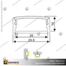 PERFIL PARA CINTA LED ALP 014 3MT, foto 5