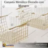 CANASTO MEDIANO CON MANILLA DORADO, foto 4