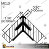 MC13 - ROUND CORNER JOIN PROFILES - CLEARANCE, foto 2