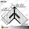 MC16 - ROUND & SQUARE CORNER JOIN PROFILES - 2.4M CLEARANCE, foto 3
