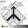 MC90 - ROUND & SQUARE CORNER JOIN PROFILES, foto 3