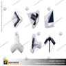 MC 3 WAY CORNERS FOR STICKMAN CORNER PROFILES, foto 8