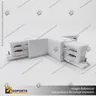 CONECTOR RIEL ENERGIZADO TRIFASICO TIPO X BLANCO, foto 5